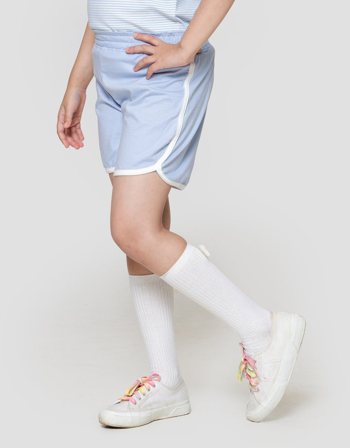 Little M Knit Jersey List Celana Pendek Anak Perempuan