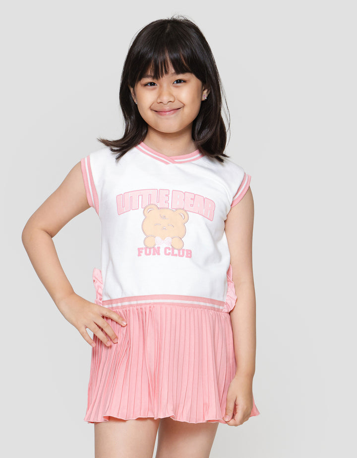 Little M Plisket Tas Midi Dress Anak Perempuan