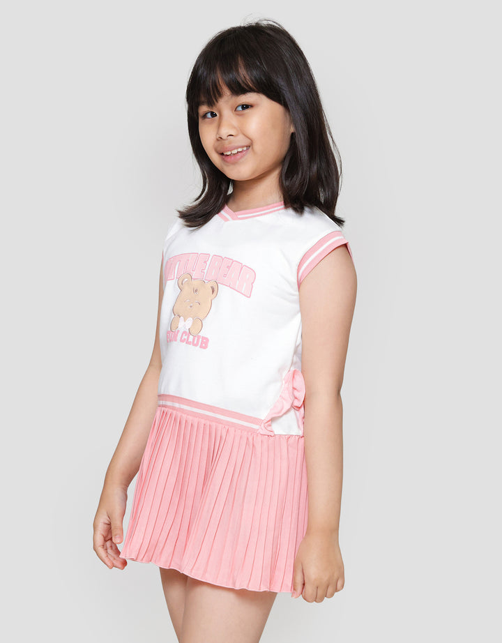 Little M Plisket Tas Midi Dress Anak Perempuan