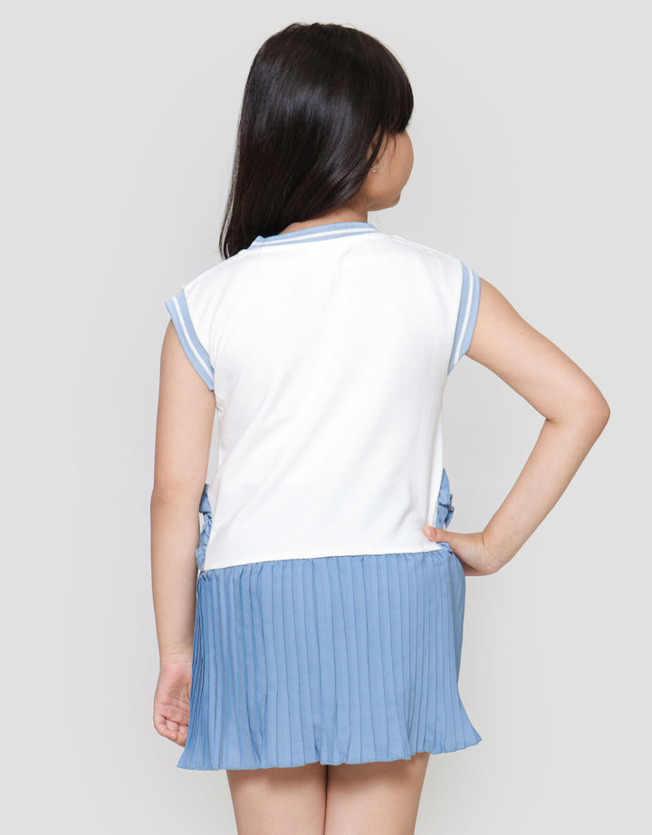 Little M Kombi Plisket Tas Midi Dress Anak Perempuan