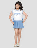 Little M Kombi Plisket Tas Midi Dress Anak Perempuan