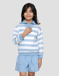 Little M Zipper Stripe Sweater Anak Perempuan