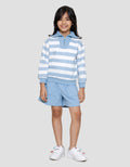 Little M Zipper Stripe Sweater Anak Perempuan