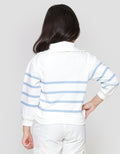 Little M Zipper Stripe Sweater Anak Perempuan