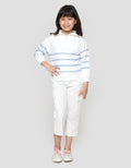 Little M Zipper Stripe Sweater Anak Perempuan