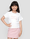 Little M Rib Bordir Bonjour Mon Ami Kaos Anak Perempuan