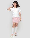 Little M Rib Bordir Bonjour Mon Ami Kaos Anak Perempuan