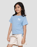 Little M Rib Bordir Chenile Pita Kaos Anak Perempuan
