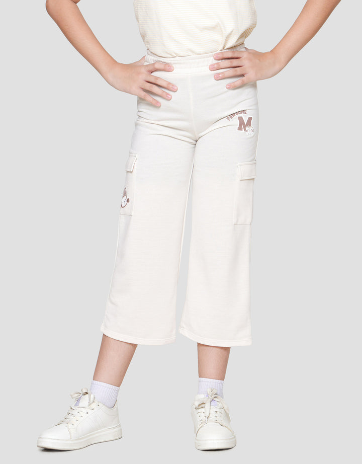 Little M Wide Kargo Aplikasi Celana Panjang Anak Perempuan