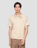 Cole Solid Pique Interlock Vneck Polo Pria