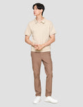 Cole Solid Pique Interlock Vneck Polo Pria