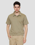 Cole Solid Pique Interlock Vneck Polo Pria