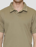 Cole Solid Pique Interlock Vneck Polo Pria