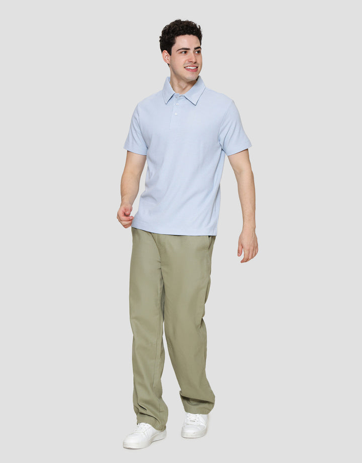 Cole Solid Texture Masdut Waffle Kaos Polo Pria