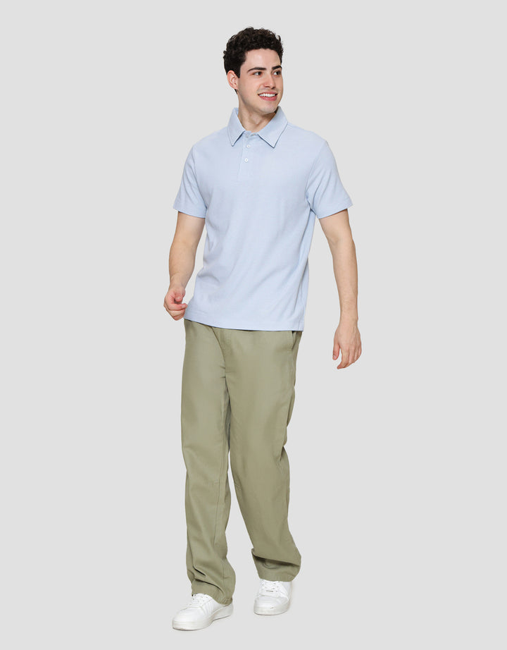 Cole Solid Texture Masdut Waffle Kaos Polo Pria