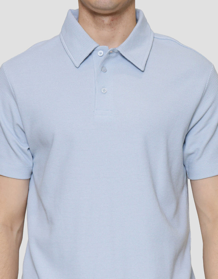 Cole Solid Texture Masdut Waffle Kaos Polo Pria