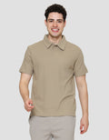 Cole Solid Texture Masdut Waffle Kaos Polo Pria