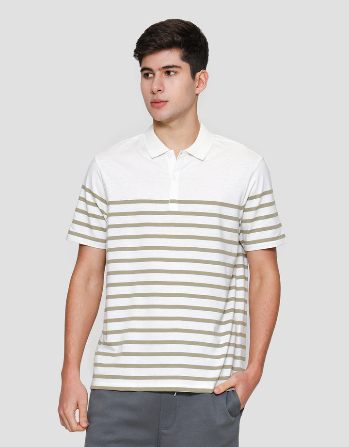 Cole Stripe Normal Plakat Kaos Polo Pria