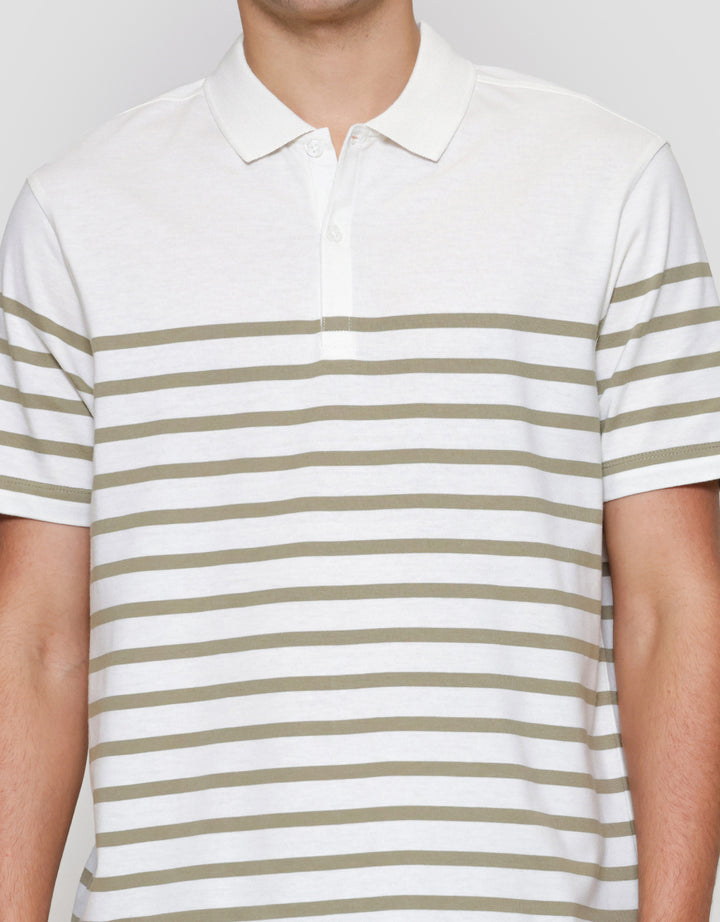 Cole Stripe Normal Plakat Kaos Polo Pria