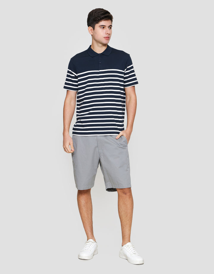 Cole Stripe Normal Plakat Kaos Polo Pria