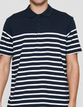 Cole Stripe Normal Plakat Kaos Polo Pria