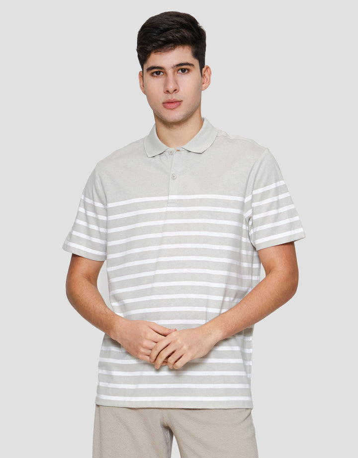Cole Stripe Normal Plakat Kaos Polo Pria