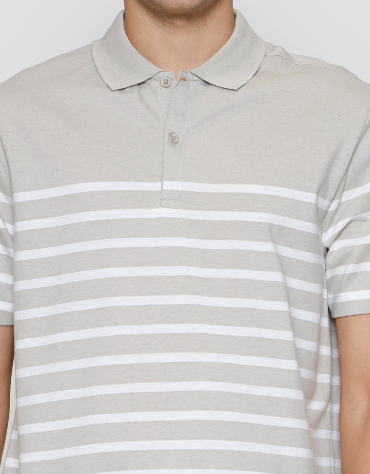 Cole Stripe Normal Plakat Kaos Polo Pria