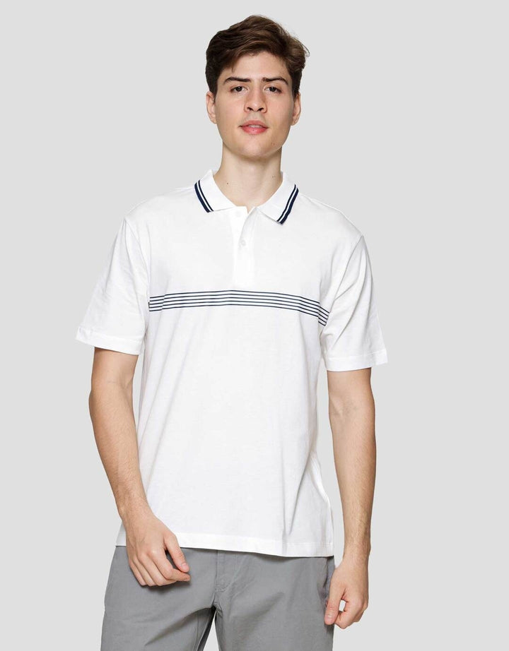 Cole Stripe Hd Print On Chest Kaos Polo Pria