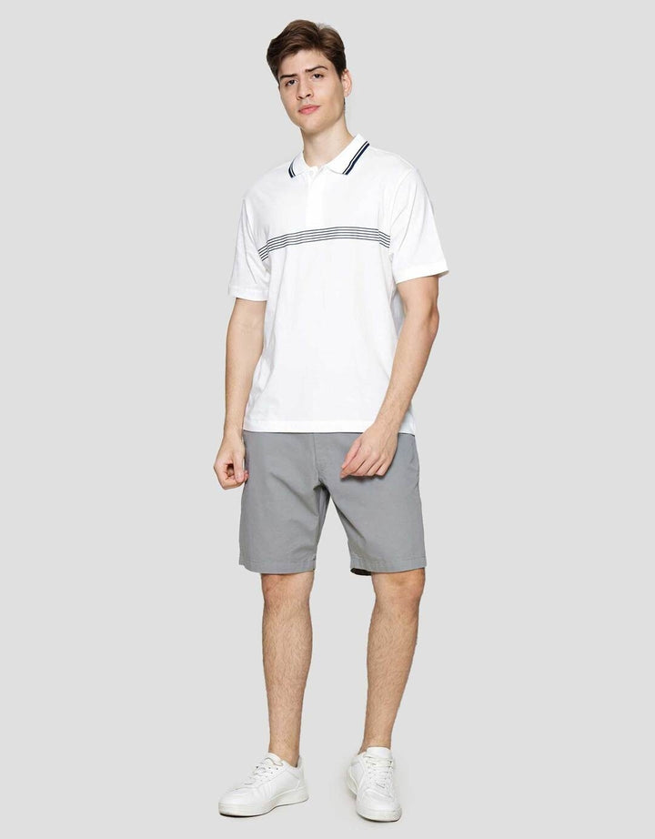 Cole Stripe Hd Print On Chest Kaos Polo Pria