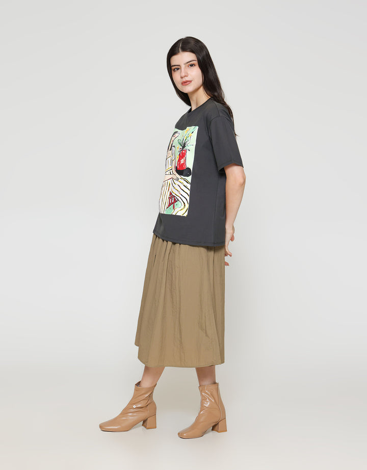 ZES Girl Boss Kaos Oversize Wanita CRLVT017