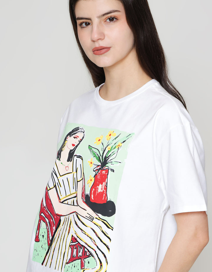 ZES Girl Boss Kaos Oversize Wanita CRLVT017