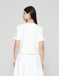 ZES Crop Foil Classic Elegant Kaos Wanita CRLVT019