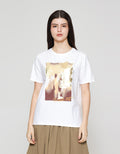 ZES Regular Foil Square Abstract Kaos Wanita CRLVT020
