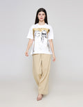 ZES Print Girl Boss Kaos Oversize Wanita CRLVT021