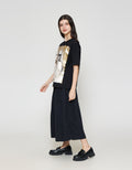 ZES Print Girl Boss Kaos Oversize Wanita CRLVT021