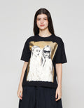 ZES Print Girl Boss Kaos Oversize Wanita CRLVT021