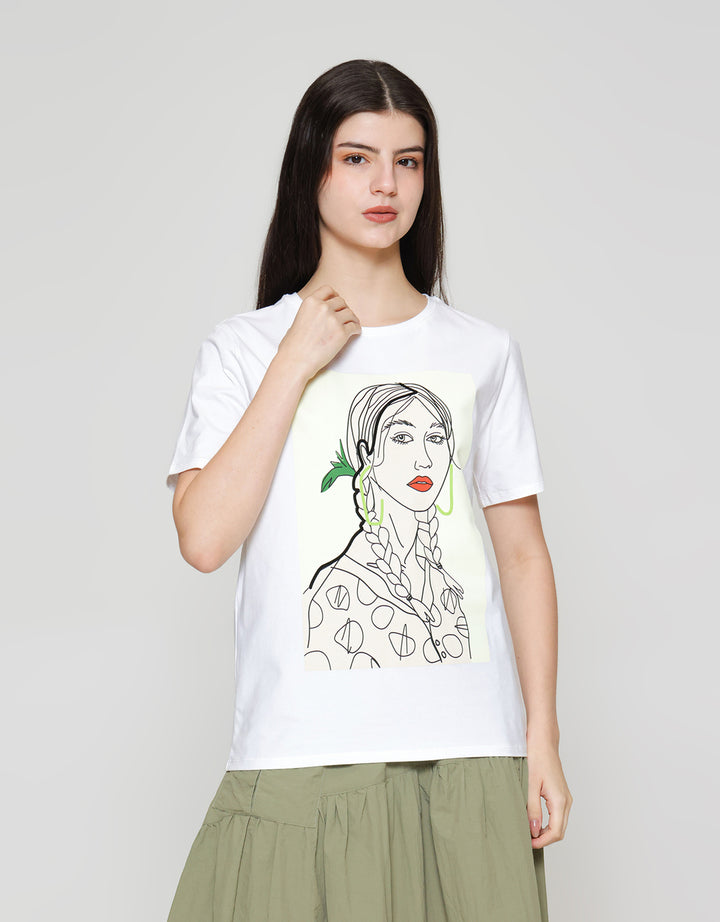 ZES Regular Silhouette Kaos Wanita CRLVT022