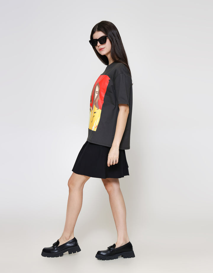 ZES Oversize Girl Boss Kaos Oversize Wanita CRLVT025