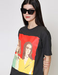 ZES Oversize Girl Boss Kaos Oversize Wanita CRLVT025