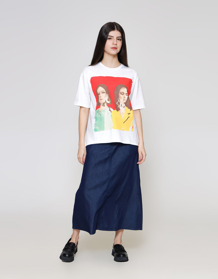 ZES Oversize Girl Boss Kaos Oversize Wanita CRLVT025