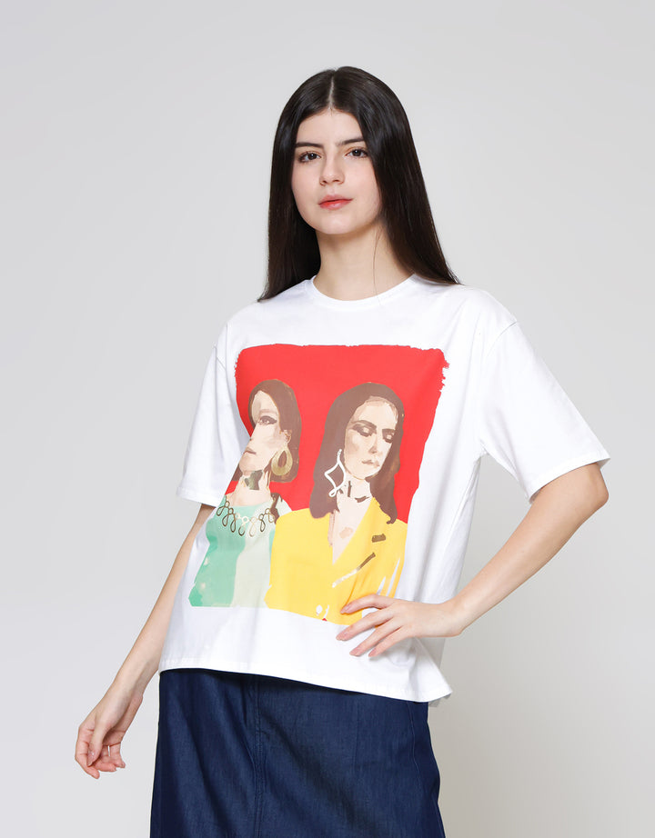 ZES Oversize Girl Boss Kaos Oversize Wanita CRLVT025