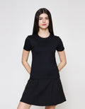 ZES Basic Plain Rib Tee Kaos Lengan Pendek Wanita CRLTP002