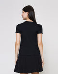 ZES Basic Plain Rib Tee Kaos Lengan Pendek Wanita CRLTP002