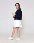 ZES Regular With Double Pocket Jaket Denim Wanita BLDT001