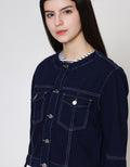 ZES Regular With Double Pocket Jaket Denim Wanita BLDT001