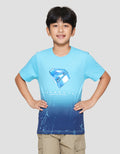 Character Superman Movie Logo Fp Bawah Print Kaos Anak Laki-laki