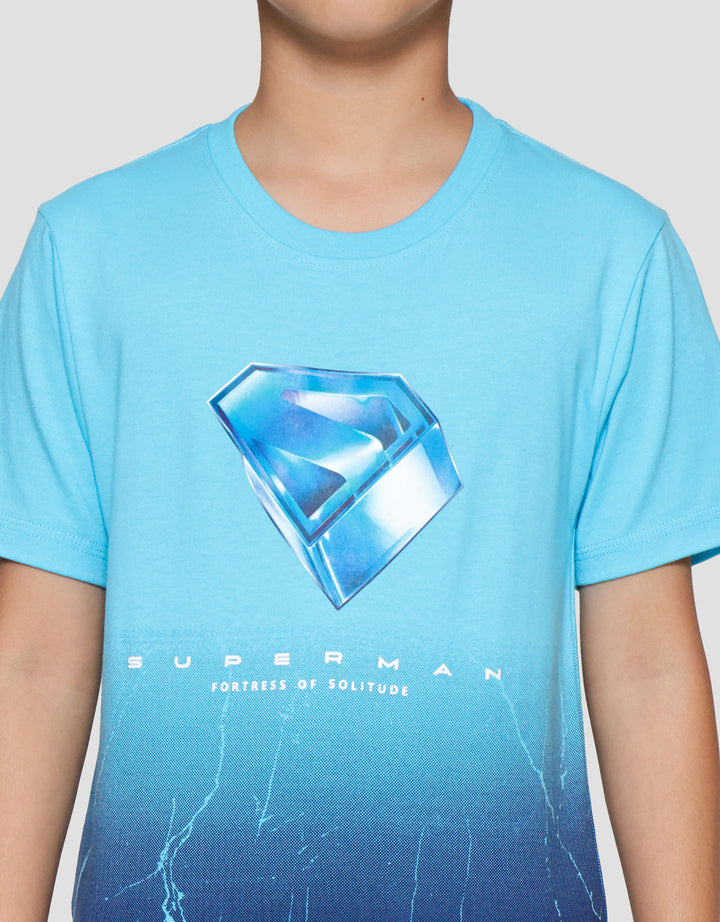Character Superman Movie Logo Fp Bawah Print Kaos Anak Laki-laki
