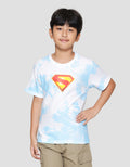 Character Superman Movie Logo Sup Print Kaos Anak Laki-laki