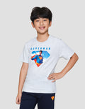 Character Superman Movie Action Print Kaos Anak Laki-laki