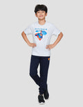 Character Superman Movie Action Print Kaos Anak Laki-laki